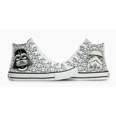 Imagem de Tênis Converse X Star Wars Chuck Taylor All Star Juvenil Cano Alto Branco CK13990001 Original-Unissex