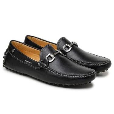 Imagem de Mocassim Couro Jacometti Bridão Metal Masculino-Masculino