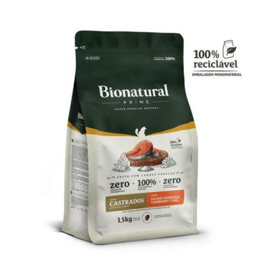 Imagem de Ração Bionatural Prime Gatos Castrados Salmão 1,5Kg - Special Dog