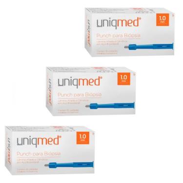 Imagem de Punch para biópsia 1,0mm kit 3cx uniqmed tamanho:1,0mm, 1,0MM