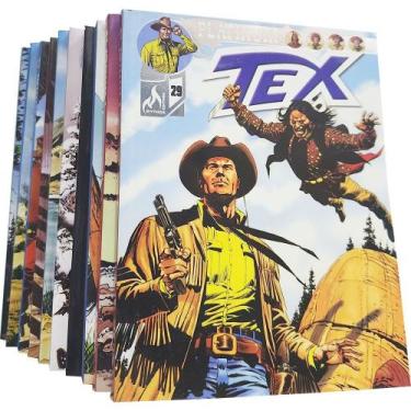 Imagem de Hq Gibi Tex Platinum Faroeste Kit 10 Volumes com Histórias Completas E