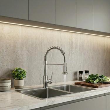 Imagem de Torneira Lopazzi para Cozinha Inox Escovado Monocomando Gourmet