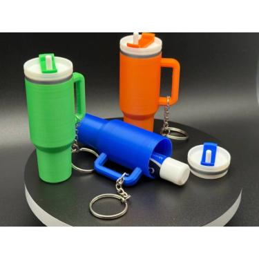 Imagem de Chaveiro de Bolsa Mini Garrafa - Porta Hidratante Labial