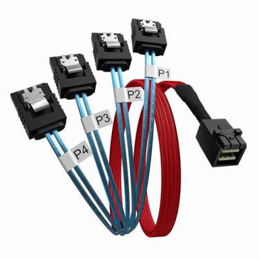 Imagem de Cabo de criação de cabos HD Mini SAS interno (SFF-8643) para 4X SATA -
