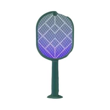 Imagem de Raquete Elétrica Recarregável USB Para Mosquitos Com Ângulo Ajustável 
