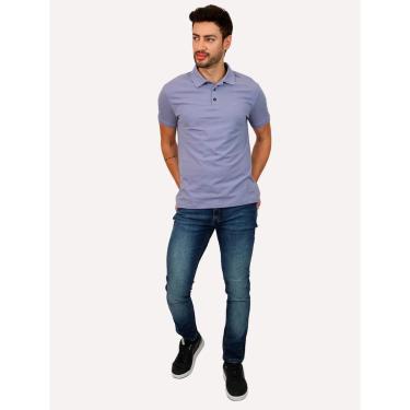 Imagem de Polo Ellus Masculina Piquet Classic Easa Blue Vintage Azul-Masculino
