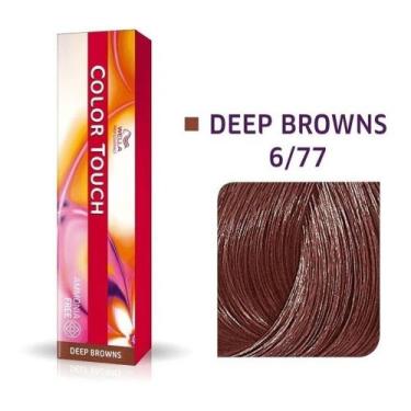 Imagem de Tonalizante Wella Color Touch 6/77 60gr Louro Escuro Marrom Intenso - 