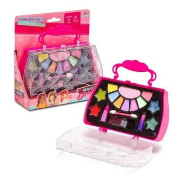 Imagem de Maleta Maquiagem Infantil Crianças + Batom Sombra Esmalte - Polibrinq