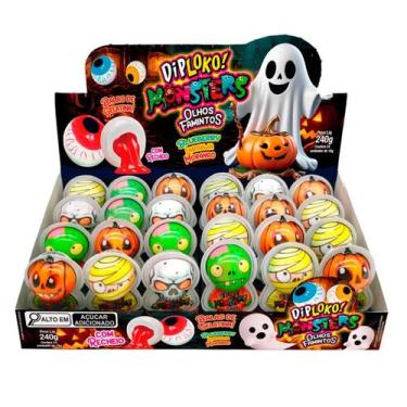 Imagem de Bala de Gelatina Diploko Olhos Halloween 24x12g