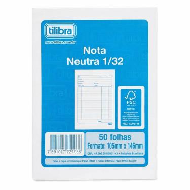 Imagem de Bloco Nota Neutra 105x146mm 50 Folhas 20 Unidades - Tilibra
