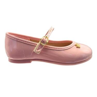 Imagem de Sapatilha Infantil Meninas Bebê Verniz Premium Molekinha, Rosa, 24