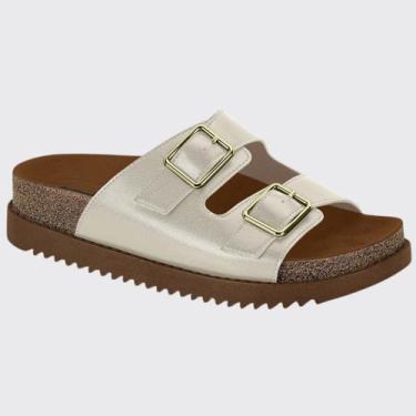 Imagem de Sandália Slide Feminina Flatform Papete Tiras Moleca 5500.105.9569, 35