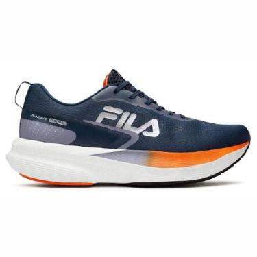 Imagem de Tênis Fila Racer Fastpace Masculino Azul Laranja Corrida, Azul, 39