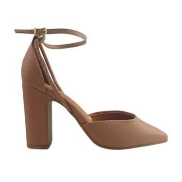 Imagem de Sapato Feminino Vizzano 1285.449 Pelica Tira Pronta Florença, Nude, Ro