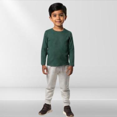 Imagem de Calça de Moletom Unissex com Punho Inverno Infantil Confortável Modern