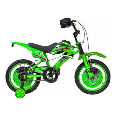 Imagem de Bicicleta Moto Cross Infantil aro 16 Verde Unitoys