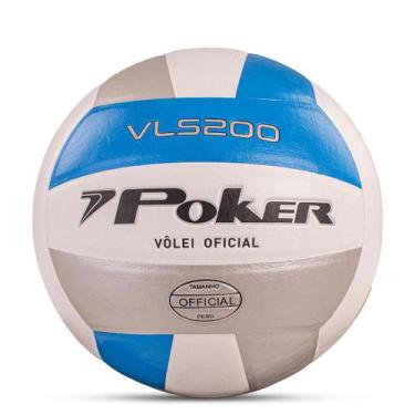 Imagem de Bola De Vôlei Semi Profissional VLS 200 Poker, Azul, Branco, Cinza