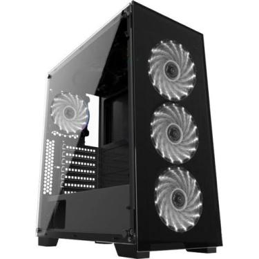 Imagem de Gabinete Gamer Vidro Usb3.0 Xway 01144 Fonte 500w E 4 Fans, Branco