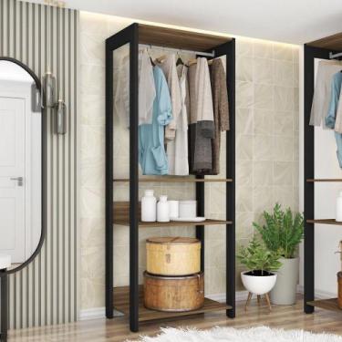 Imagem de Guarda Roupa Roupeiro Closet Aberto Organizador Sky Caemmun, Lamina Me