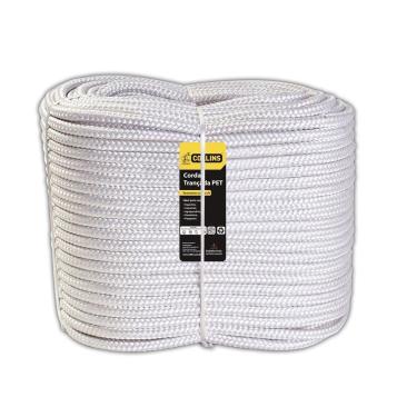 Imagem de Corda Pet Trançada Branca em Rolo 3mm X 400m Collins com Resistência a Raios UV
