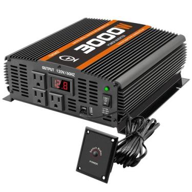 Imagem de Inversor de Energia TVNIKD 3000W 12V para 110V com USB