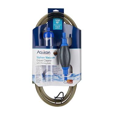 Imagem de Aqueon Aquarium Siphon Aspirador de aquário limpador de cascalho grande com lâmpada, 25,4 cm