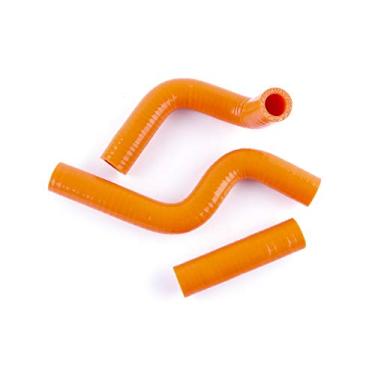 Imagem de Kit de mangueira de silicone para refrigerador de radiador de bicicleta Performance Dirt Bike serve para KAWASAKI KX 80 85 100 1998-2013 (laranja)