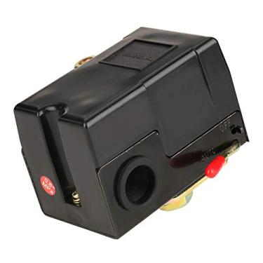 Imagem de Interruptor de pressão do compressor de ar 95-125 psi 4 portas para serviço pesado de 26 amperes para válvula de controle bomba do compressor de ar