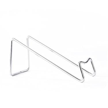 Imagem de Suporte de garrafa de vinho moderno simples de ferro forjado em forma de Z suporte de vinho de metal para armário de vinho de mesa rack de vinho empilhável (cor: prata)