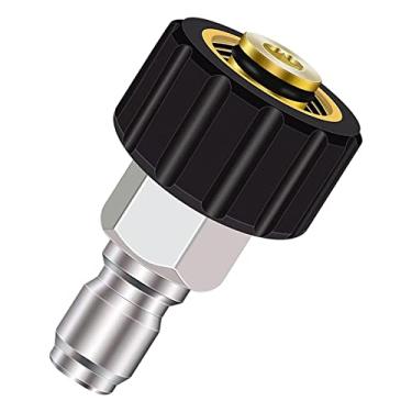 Imagem de Homyl Bocais adaptadores para lavadora de pressão de latão para conexão e desconexão rápidas de 3/8" para M22 M22 14 mm para pistola de lavadora de pressão, macho para M22