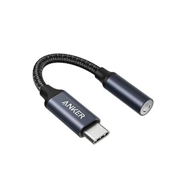 Imagem de Anker Adaptador de áudio USB C para 3,5 mm, cabo de nylon macho para fêmea para Samsung S20/S20+/S20 Ultra, Pixel 4/+ 4XL e mais dispositivos tipo C