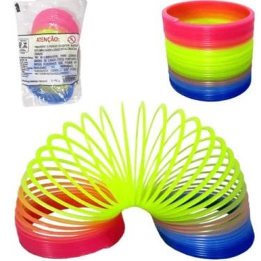 Imagem de Mola Maluca de Plastico Grande Cores Sortidas p crianças