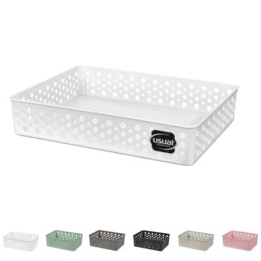 Imagem de Cesto Organizador Rattan Armário Gaveta Lavanderia G (34x25)