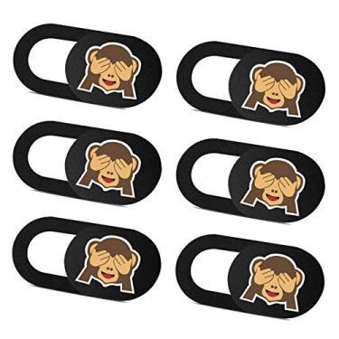 Imagem de Capa para webcam SIREG ultrafina – Capa fofa para câmera Web de macaco serve para laptop, tablet, MacBook Pro, Mac Mini, computador, smartphone, protege sua privacidade e segurança, adesivo forte