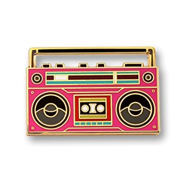 Imagem de Pinsanity – Pino de lapela esmaltado retrô Boombox