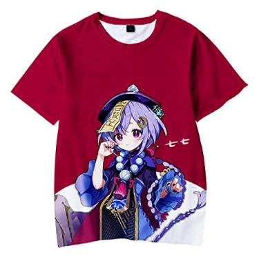 Imagem de Qiqi Shirt Cosplay Cute Funny T-Shirt with Short Sleeve Genshin Impact Tops
