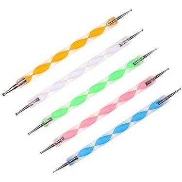 Imagem de AISIDPIG 5 Pinça Boleadores Acrílico para Pontilhismo 10 Pontas Dupla Multicolorido