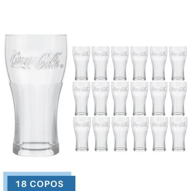 Imagem de Jogo 18 Copos de Vidro 300ML Coca-Cola Transparente Nadir