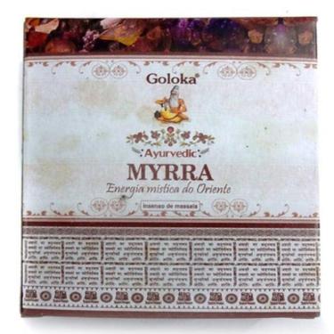 Imagem de Incenso Cone Goloka Ayurvedic  Energia Xamânica  Mirra