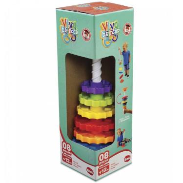 Imagem de Brinquedo Educativo Giro Mágico Dismat com 6 Peças Coloridas