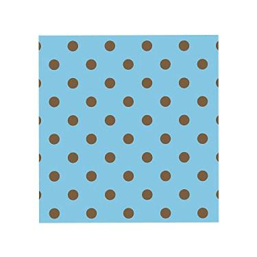 Imagem de Placa em Eva Estampada Poá Azul e Marrom 1.8mm 40x48cm com 10 Unidades, BRW