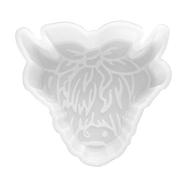 Imagem de Molde de silicone Highland Cow Freshie | Tamanho 10,16 cm de largura x 9,52 cm de comprimento x 2,54 cm de profundidade | Moldes de fresquinha | Design de vaca peluda Highland para fabricantes de freshie