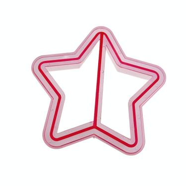 Imagem de Molde Cortador De Pão Estrela Em Plástico Para Cortar Pão Forma Sanduíche Lancheira