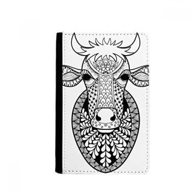 Imagem de Porta-passaporte com imagem de vaca grande animal Notecase Burse carteira capa porta-cartão, Multicolor