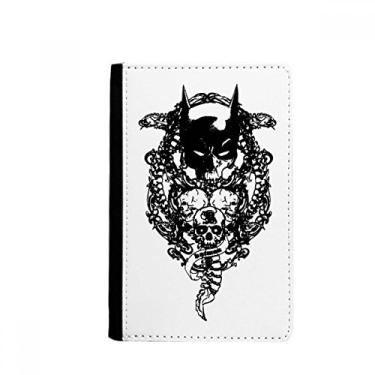 Imagem de Porta-passaporte padrão de decoração de esqueleto pirata Notecase Burse capa carteira porta-cartão, Multicolor