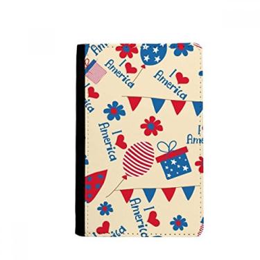 Imagem de Porta-passaporte EUA Candy Gift Festival Flor Amor Coração Notecase Burse Carteira Capa Cartão, Multicolor