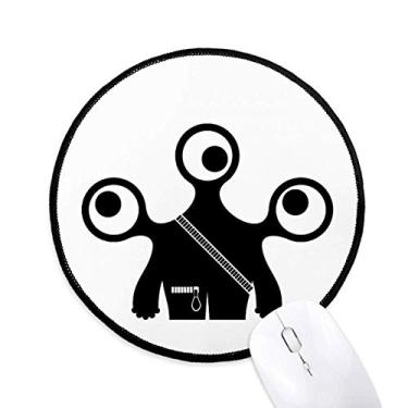 Imagem de DIYthinker Universo Alienígena monstro alienígena mouse pad desktop escritório tapete redondo para computador