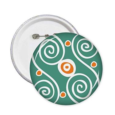 Imagem de Green Plants Totems do México Alfinetes de civilização Antiga Botão Emblema Decoração Acessório 5 peças