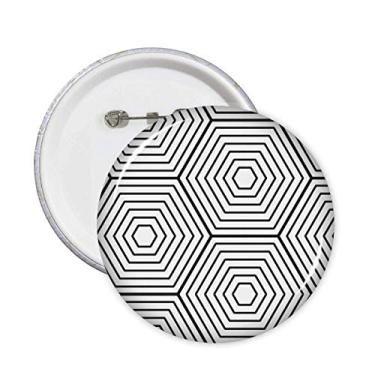 Imagem de Linha hexagonal, arte de grãos, ilustração, estampa, broches, emblema, acessório, decoração, 5 peças