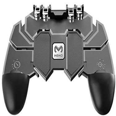 Imagem de hicollie Mobile Game Controller with L1R1L2R2 Triggers, PUBG Mobile Controller 6 Fingers Operation, Joystick Remote Grip Shooting Aim Keys for 4.7-6.5" iPhone Android iOS Cellphone Gamepad Accessories